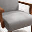 Chaise avec accoudoirs et table d'appoint en tissu Modern Modern - Confort de bureau gris avec structure en bois Largeur du colis