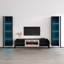 Meuble audio-vidéo flottant noir 103,6 po Luxe-Luxe-1118650368