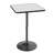 Bistro Pub Table Square Adjustable Height Cocktail Bar Table with Metal Base and Wooden Table Top-355443104-359556654