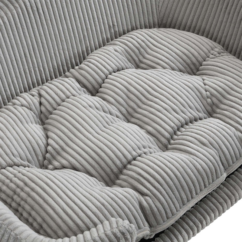 Lit surélevé pour petit chien avec coussin de soutien en mousse, housse en velours côtelé, pieds en bois d'hévéa et assemblage facile