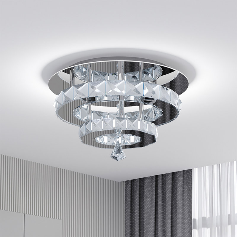 Semi Flush Mount, Silver