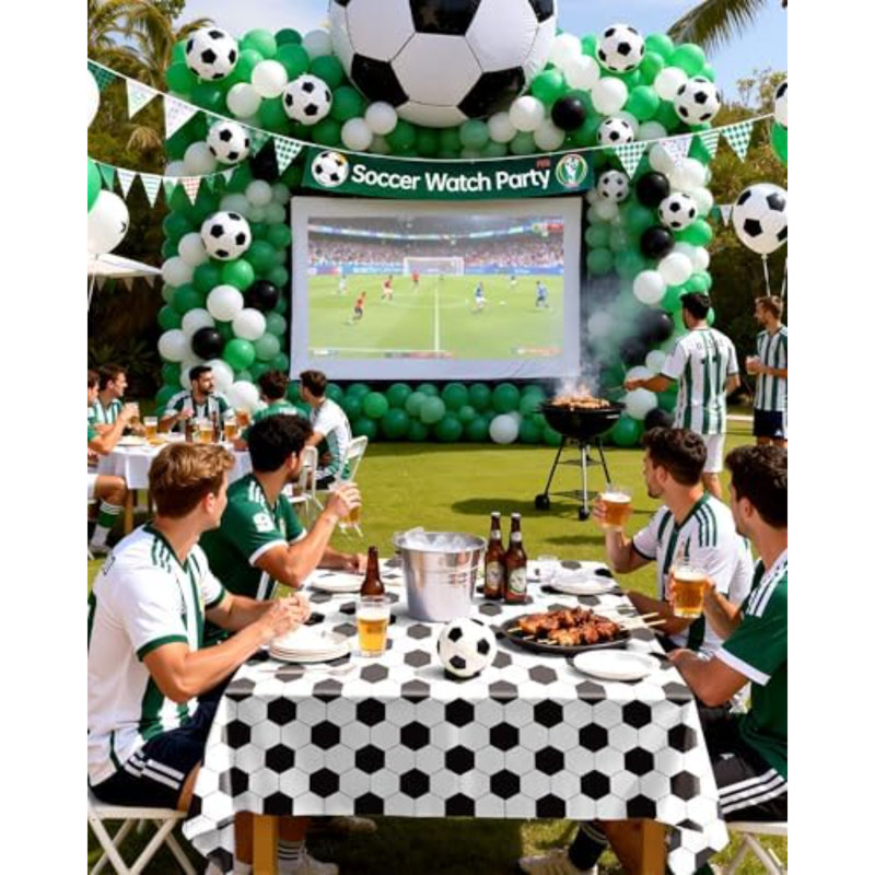 Soccer Party Decorations 2026 Plastic Tablecloth