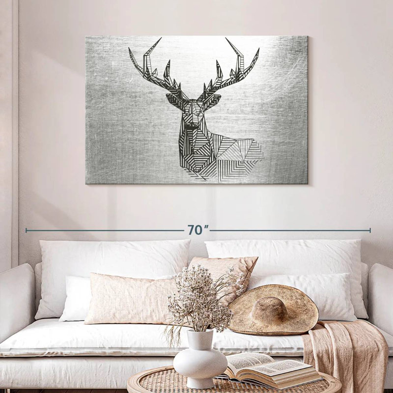 Brampt Geometric Deer, 30" H x 45" W
