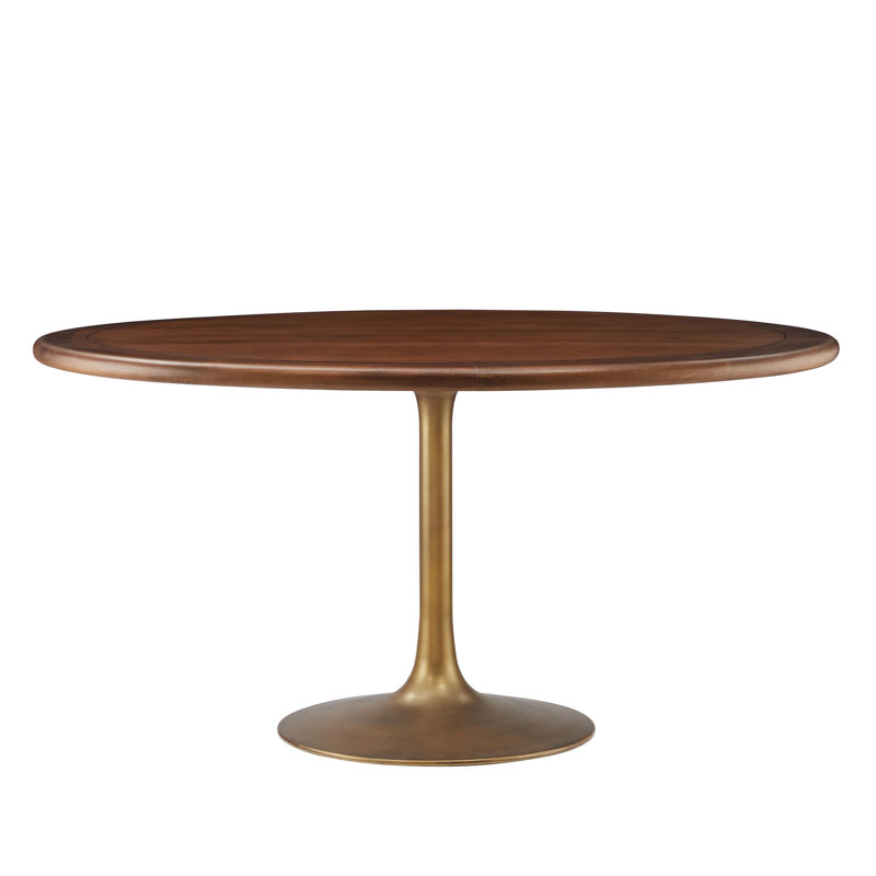 Table de salle à manger Lippa, Laiton, H 29,13 po x L 60 po x l 60 po