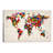 World Map Hearts Multicolor by Michael Tompsett - Print on Canvas-1117362211-1160843256-1117362213
