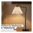 Modern Minimalist Style Curved Metal Lamp Post Decorative Desk Lamp, Use E26 Bulb With Linen Petal Shaped Lampshade (bulb Not Included)-1136007996