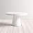 Pangea Home Modern Ronald Claudine 53'' Round Pedestal Dining Table – Contemporary Dining Table in White High Gloss Finish- 6- Seat Table-50111143