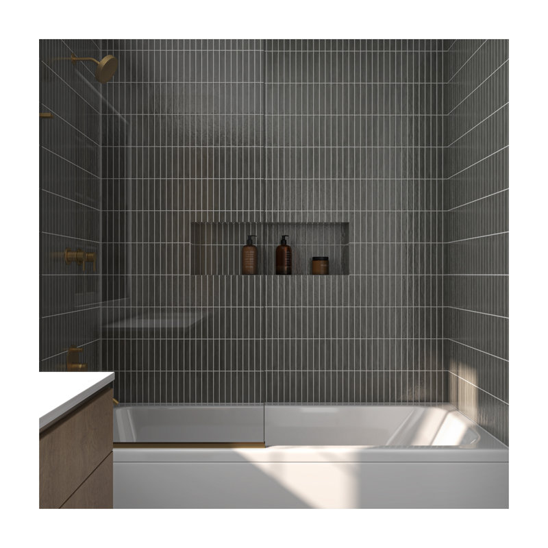 Daltile Artcrafted 1 x 6 Glazed Ceramic Mosaic Tile (10 PCS Per Carton) (10.00 SQFT Per Carton), Drift