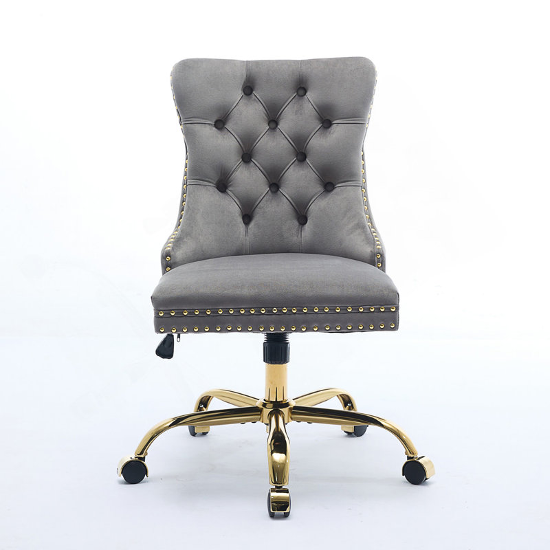 Chaise de bureau l 26,4 po, Crème