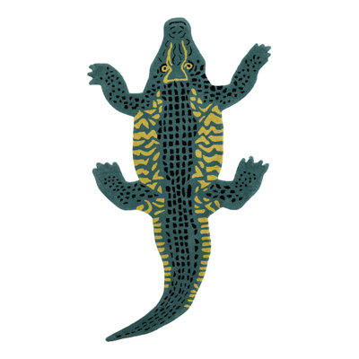 Unique Loom Crocodile Playtime Kids Wool Rug
