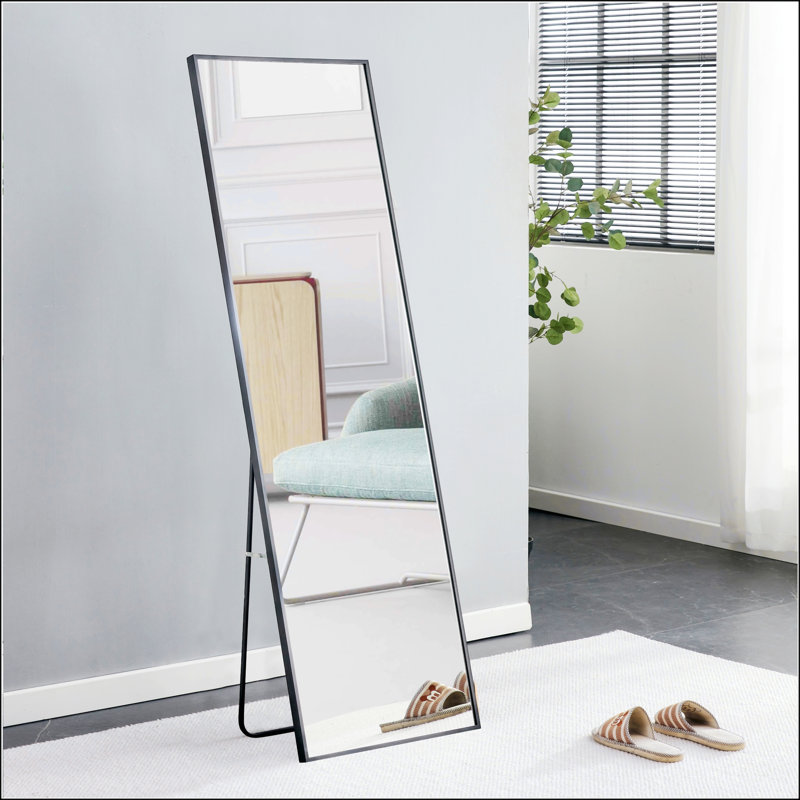Miroir Adamariz, 63 po x 20 po, Noir, noir, noir, noir, Métal métal