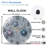 Clock-Face-With-Glittering-Ornaments Art - 12'' Modern Glass Wall Clock
