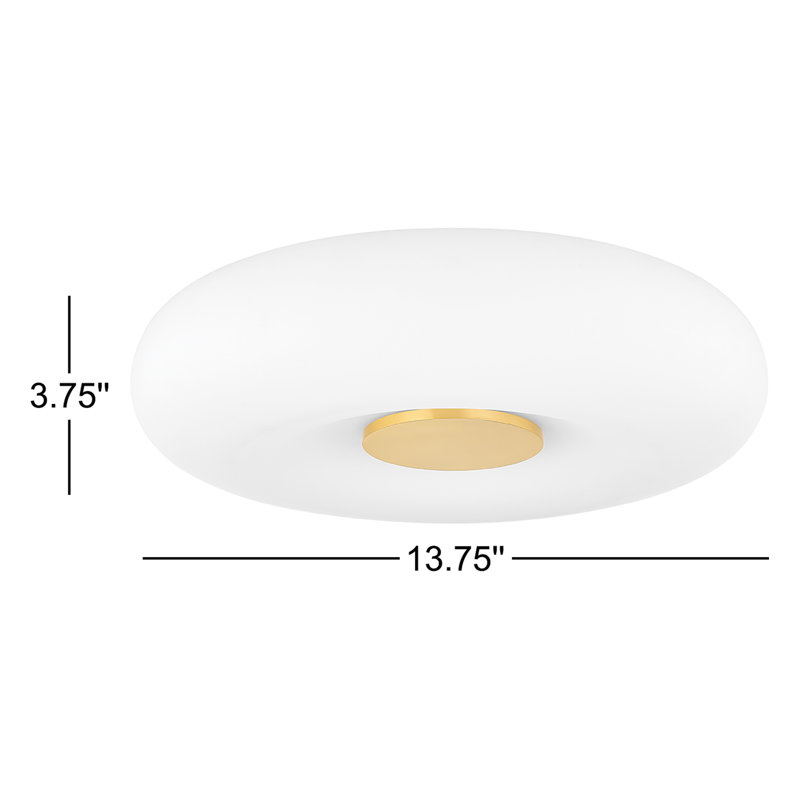 Plafonnier encastré 1 lumière Imani, Laiton vieilli
