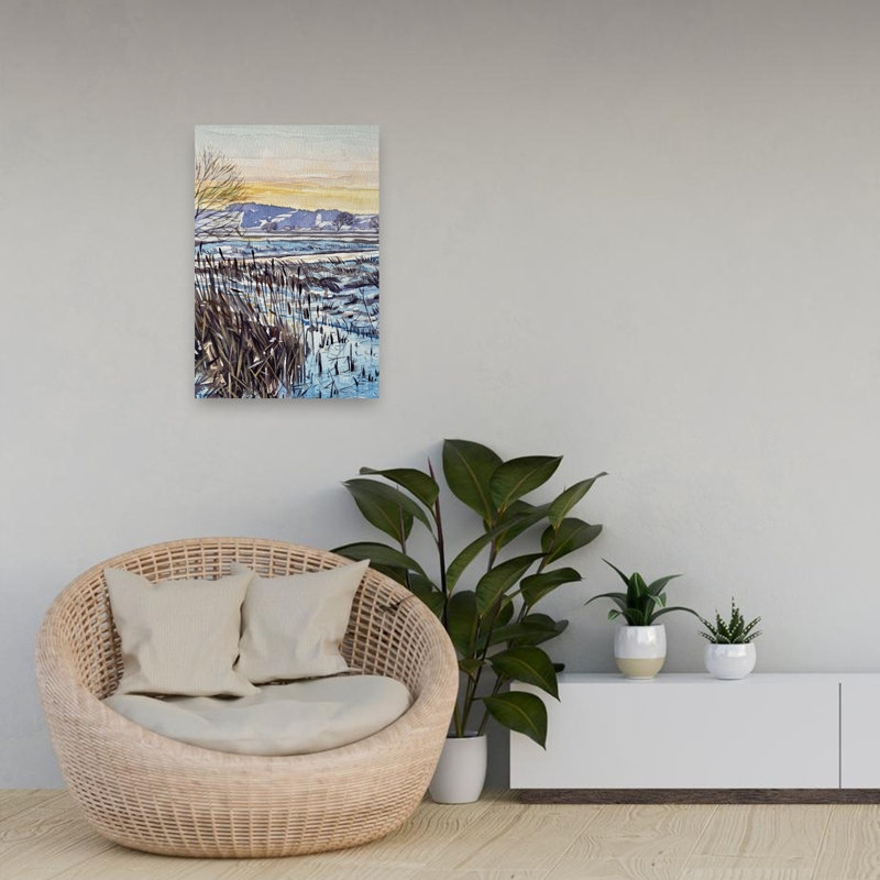 Reproduction d'art mural paysage d'hiver, H 24 po x l 16 po