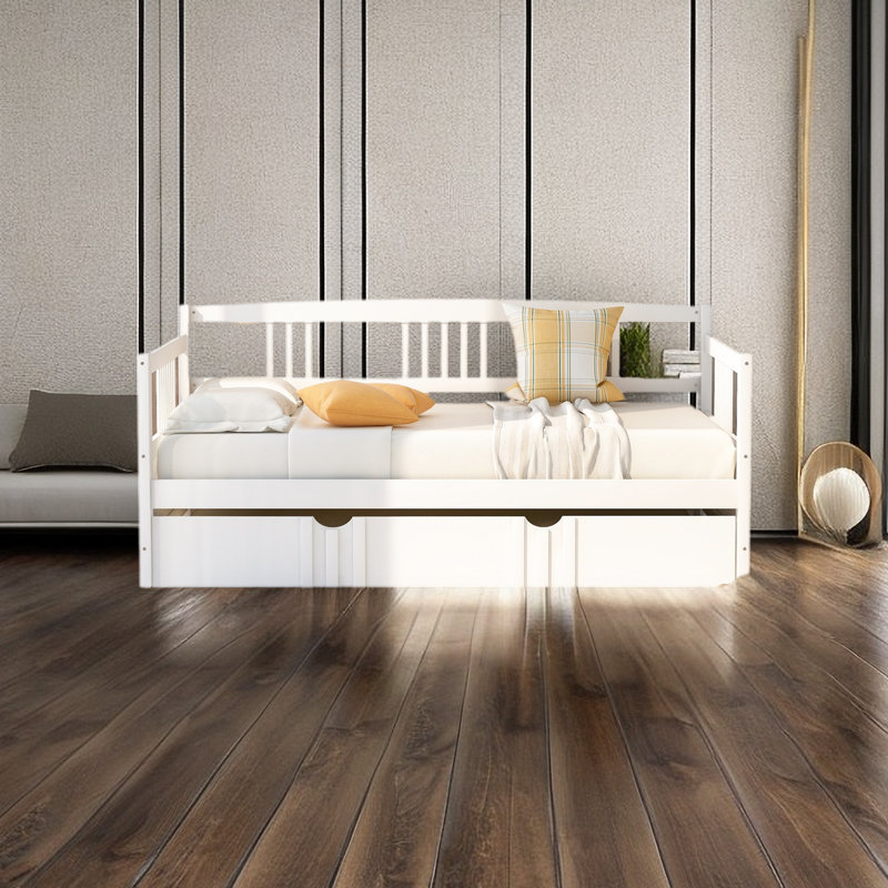 Nessa  Daybed with Trundle Bed, White