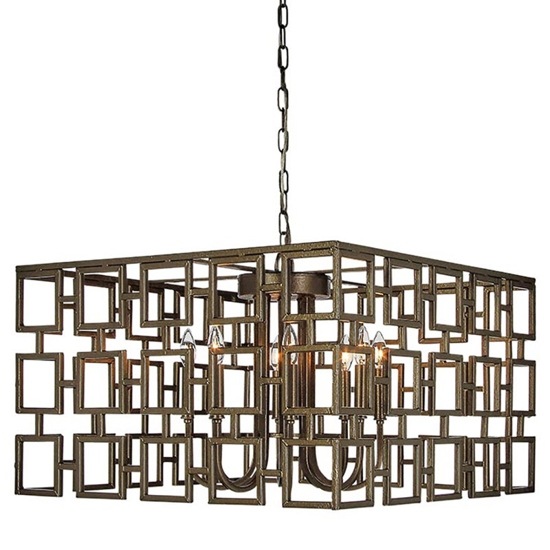 San Diego 8 - Light Lantern Rectangle Chandelier