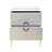 Pearl 2 - Drawer Nightstand in Silver