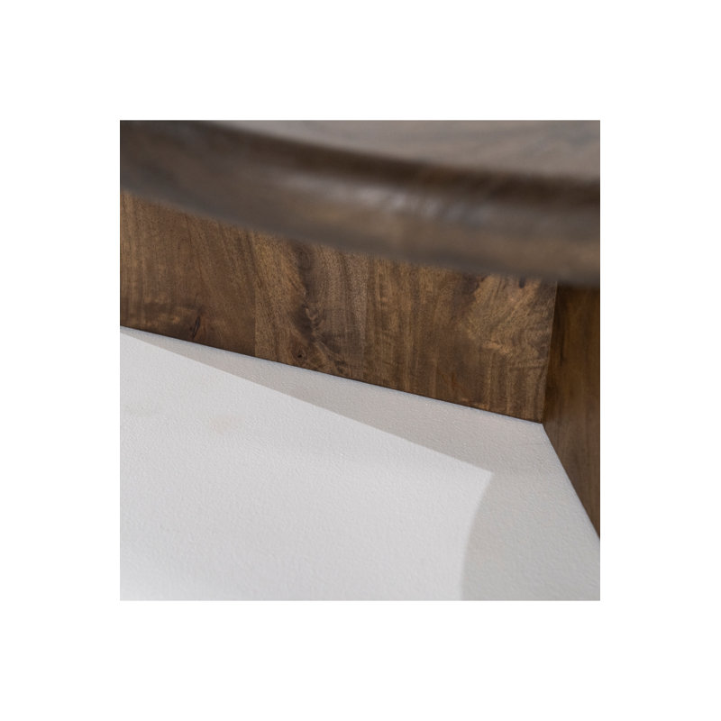 Solid Wood Coffee Table, Brown, 12" H x 32" L x 32" W 