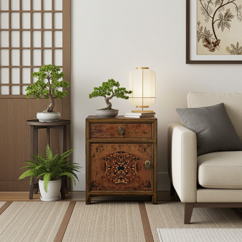 Agnete Solid Wood Bedside Table