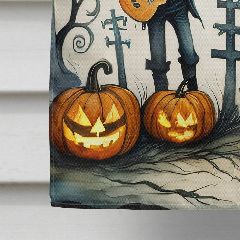 Drapeau de maison d'Halloween mariachis squelette