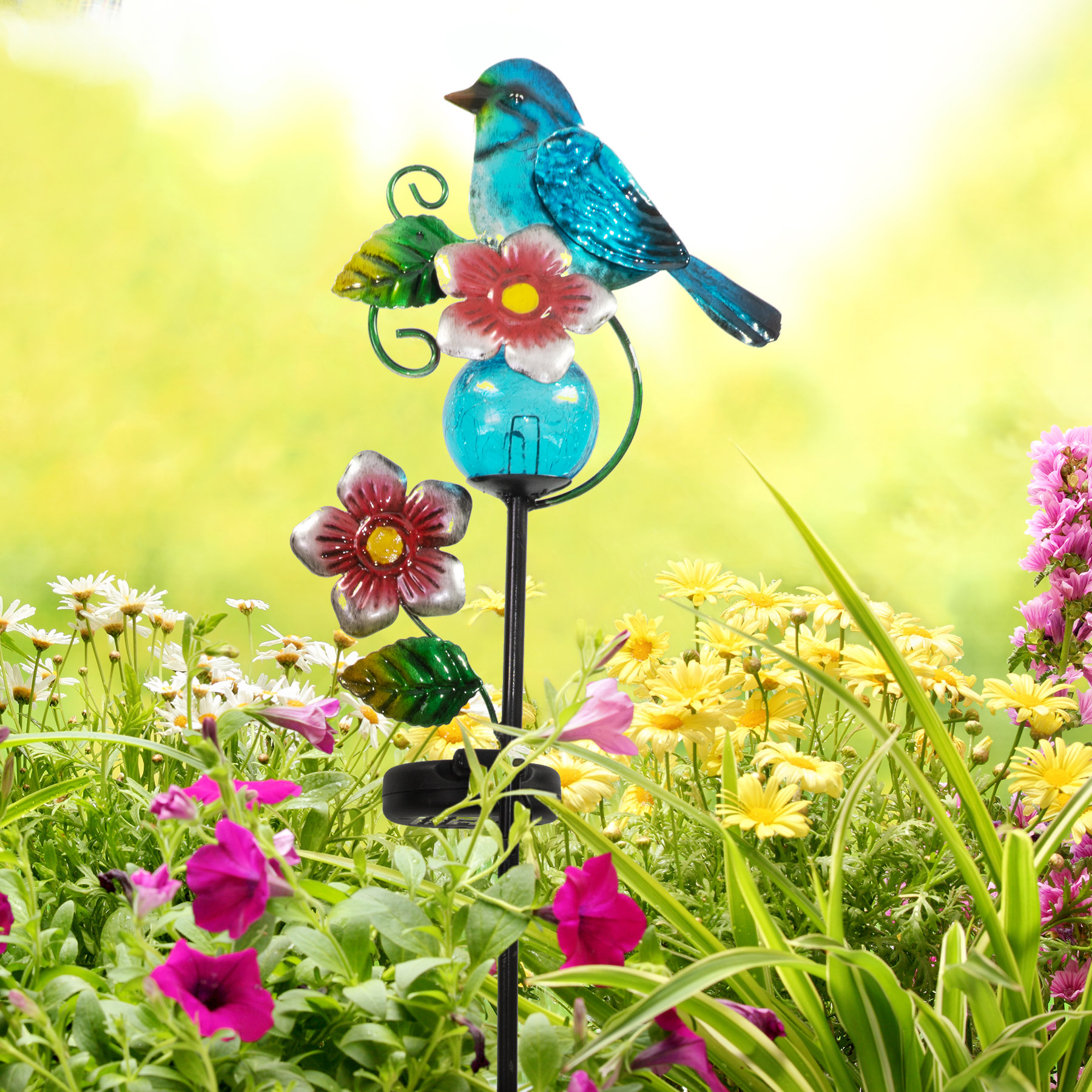 Blue Jay and Red Cardinal Birds Garden Statue Resin Yard 