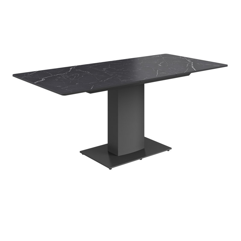 Cykana Metal Base Dining Table, Black