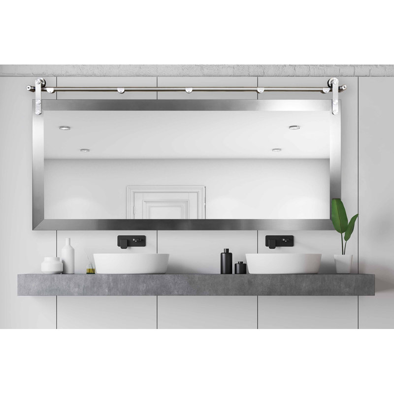Karlyn Engineered Wood Flat Mirror, 30.5" H x 61.5" W x 25" D