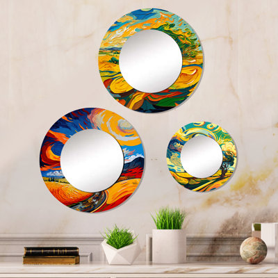 Ensemble de 3 miroirs en aluminium Ellu