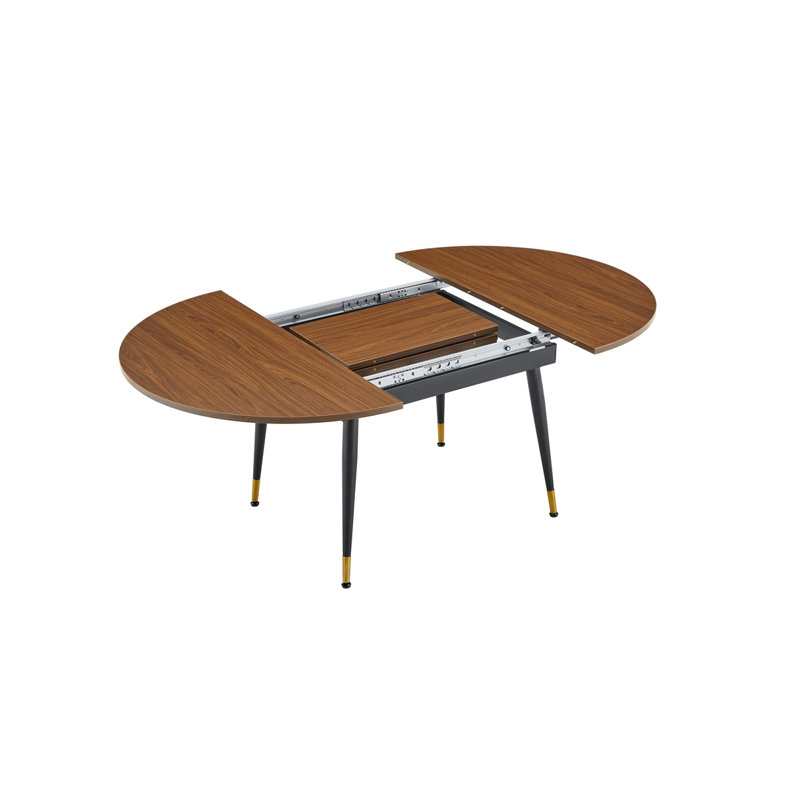 Walnut Oval Extendable Dining Table for 6-10 People