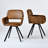 Adora Upholstered Swivel Dining Chair With Armrest for Kitchen Dining Room Side Chair-1065215121