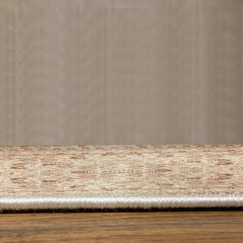 Tapis pêche / chocolat pâle, Rectangle 5 pi 2 po x 7 pi 6 po