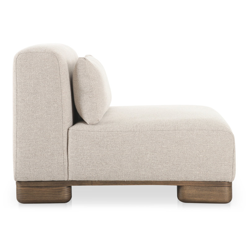 JUNE SLIPPER CHAIR PERFORMANCE FABRIC OATMEAL, Beige 
