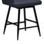 Tabouret de bar pivotant Kazuya bleu orageux en similicuir, hauteur comptoir ou bar-2087984474