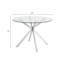 Round Glass Top Metal Base Dining Table-50313410