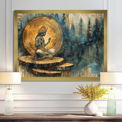 Gurule Large Indian God In India Landscape III - Hinduism Wall Art