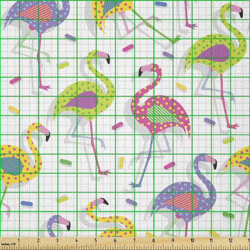 Corlette Flamingo in Polka Dot Multi-Purpose Fabric