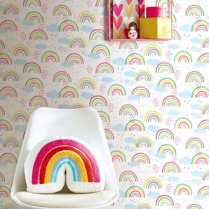 Hoopla Walls Rainbow Love Fruit Salad 10m Wallpaper