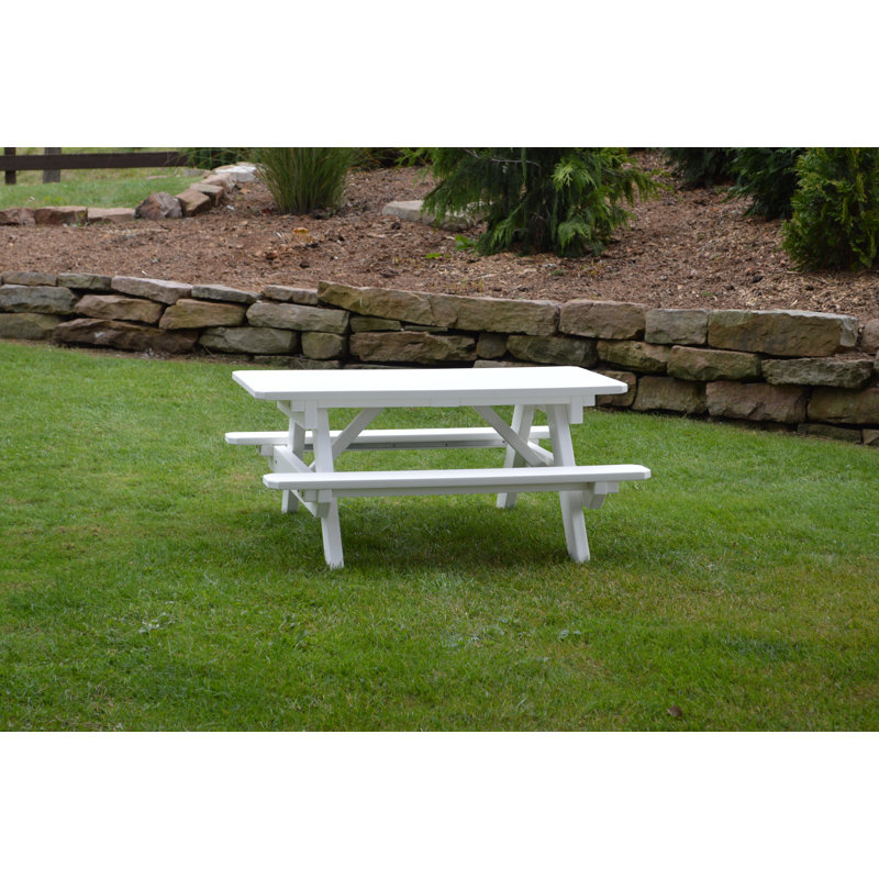 Axemann Patio Dining Set with Rectangular Table, White