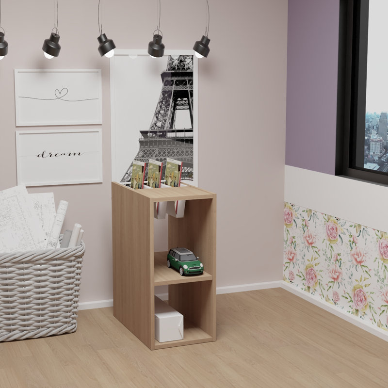 Brookley 74cm H x 60cm W Cube Bookcase, Choco Cherry