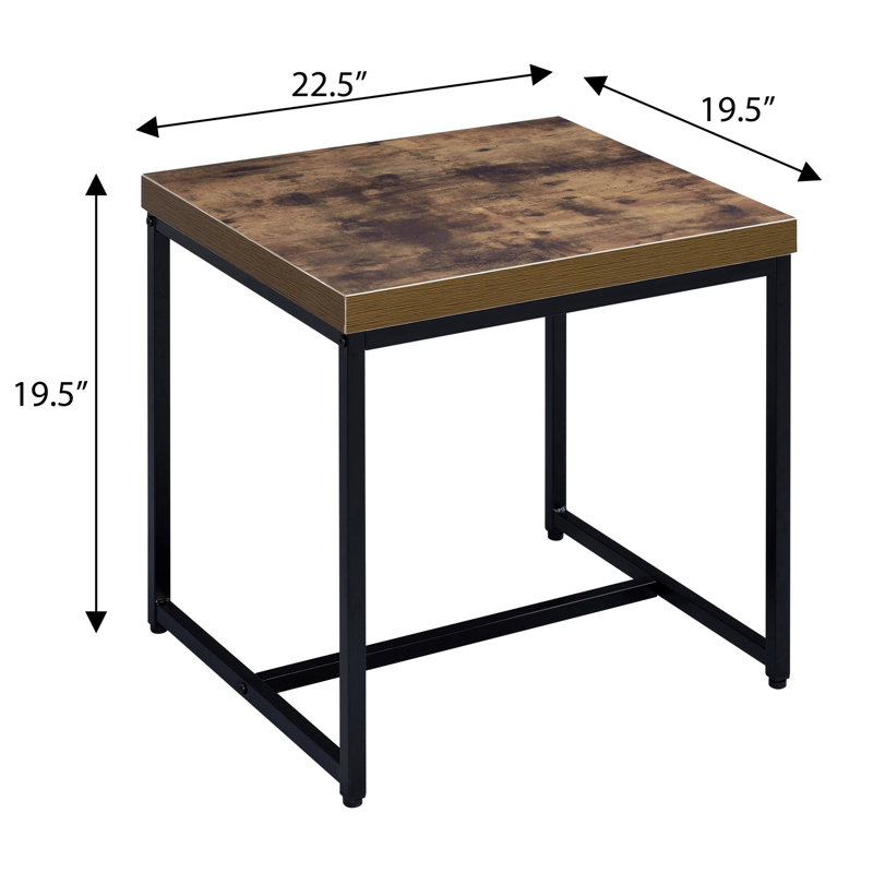 Rectangular Sled End Table, Brown