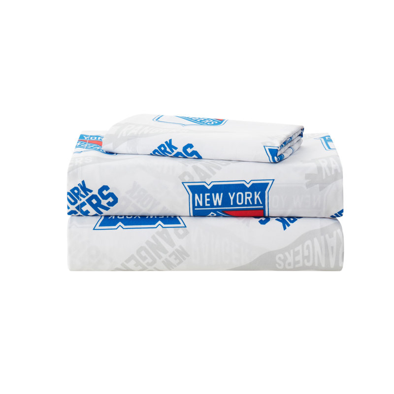 Ensemble de draps NHL par Sweet Home Collection, Rangers de New York - Grand