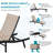2 PCS All Weather Pool Lounge Chairs Ergonomic Design With Adjustable Backrest-280123593