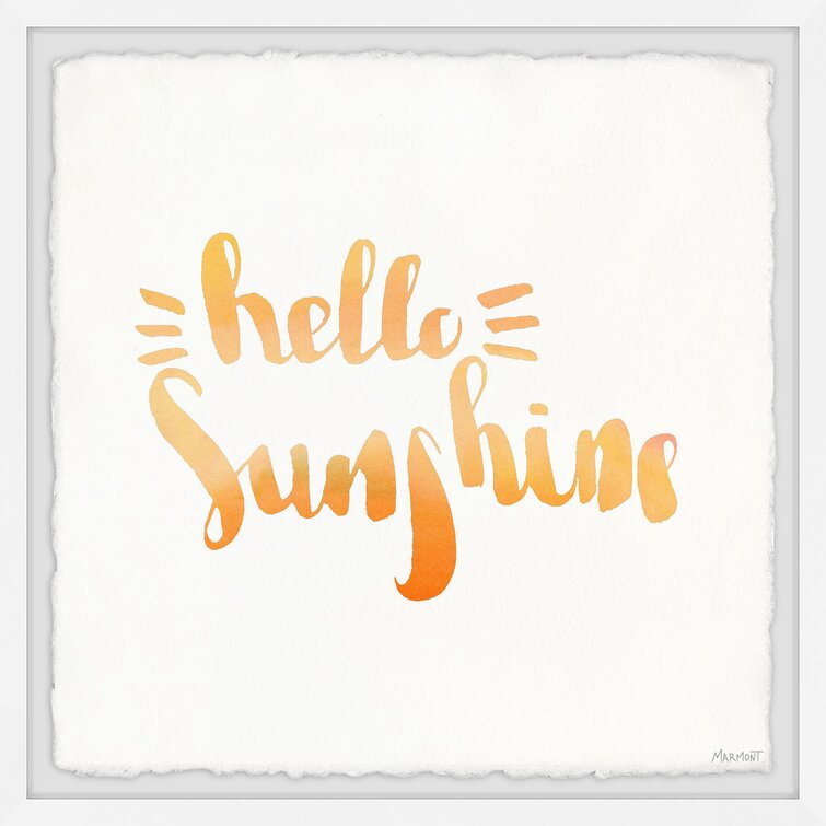 Hello Sunshine III - reproduction de cadre photo