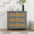 Chused 3 Drawer Accent Cabinet Dresser, Rattan Chest Drawers, Storage Cabinet with Metal Handles-1447804735