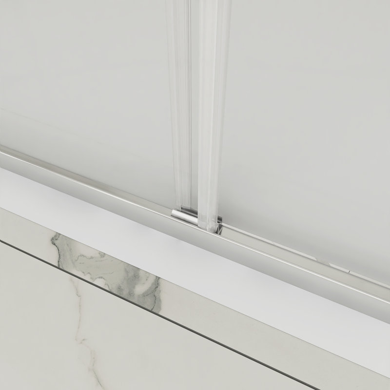 50''-54'' W X 72'' H Double Sliding Framed Shower Door, Brushed Nickel