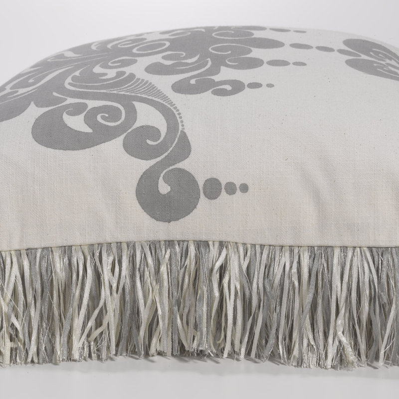 Enchantique Reversible Throw Pillow, Platinum
