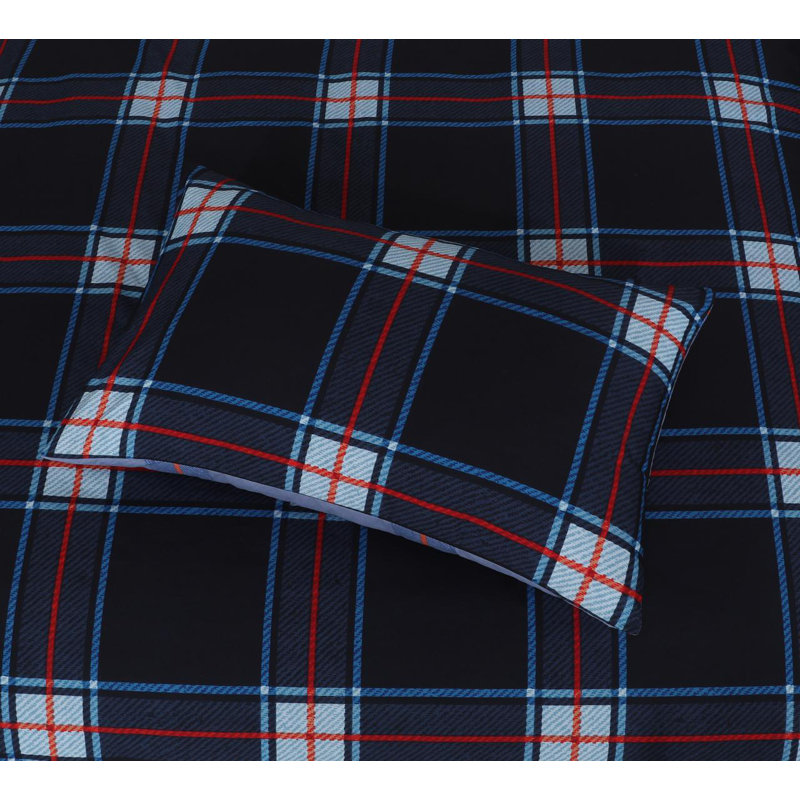 4 Piece Complete Bedding Set Cotton Rich Duvet Cover, Fitted Sheet & Pillowcases Soft, Durable & Breathable