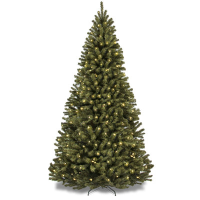 Cashmere Flocked 9' Pre-Lit Spruce Christmas Tree