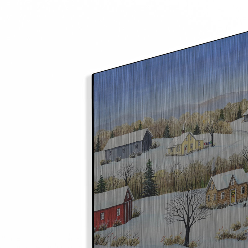 Lark Manor «Majestic Winter» par Sharon Mark, art mural en métal, H 12 po x l 16 po