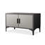 Banc de rangement moderne en alliage d'aluminium gris-noir mat moderne